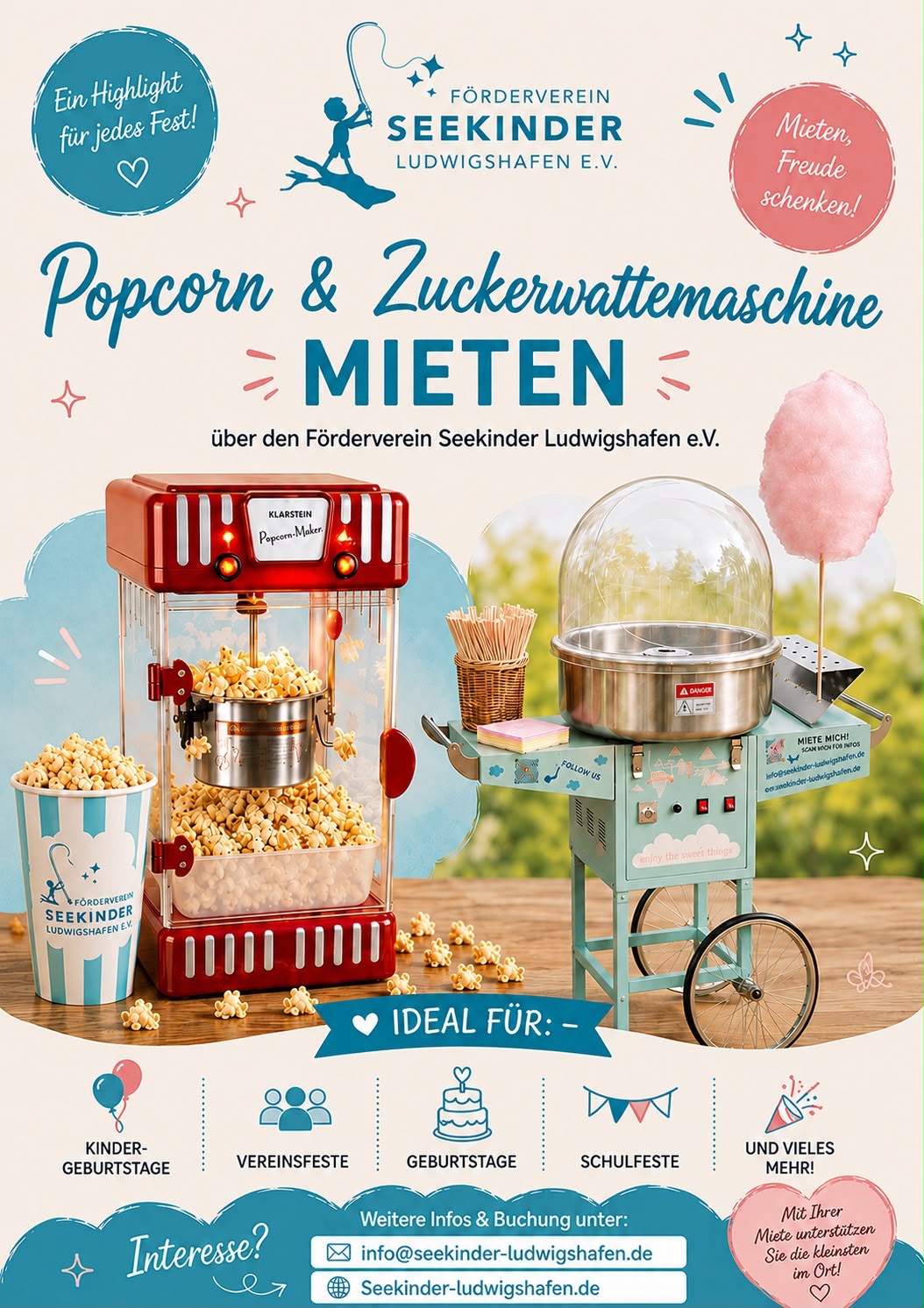 Popcorn Maschine mieten